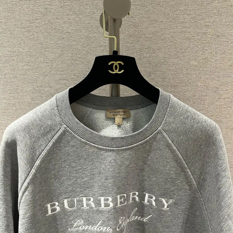 Burberry Burberry Gray Logo Cotton Long Sleeve Sweatshirt Size M / US 6-8 / IT 42-44 - 4 Thumbnail