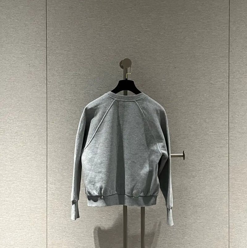 Burberry Burberry Gray Logo Cotton Long Sleeve Sweatshirt Size M / US 6-8 / IT 42-44 - 2 Thumbnail