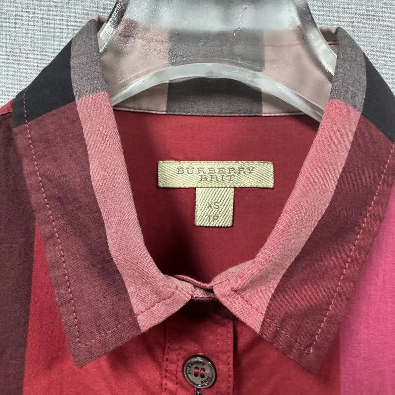 Burberry Burberry XS Red Cotton Women's Shirt Size XS / US 0-2 / IT 36-38 - 3 Thumbnail