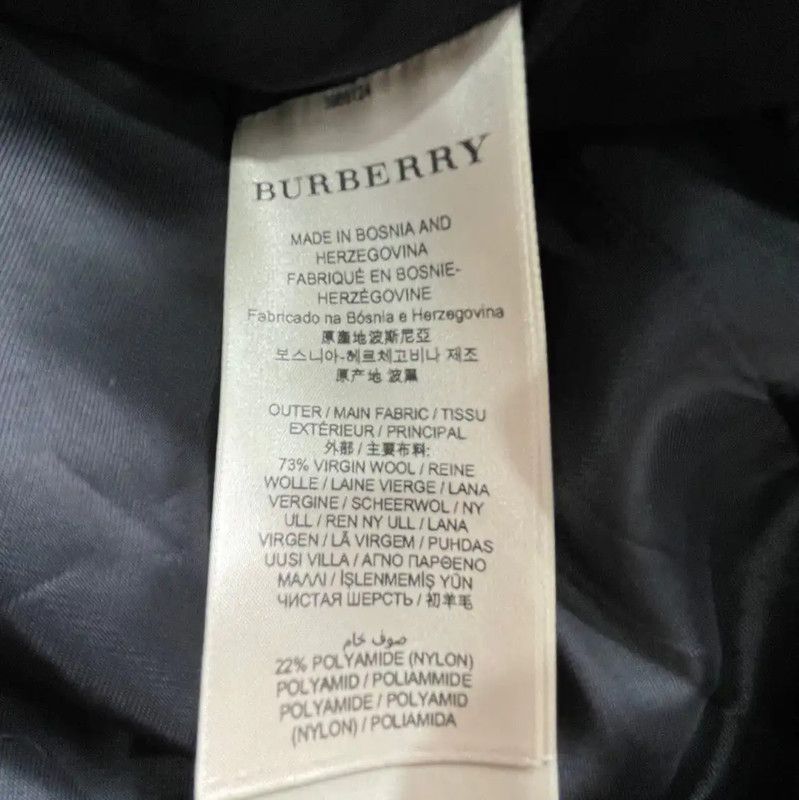 Burberry Burberry Women's Black Wool Long Coat Size L / US 10 / IT 46 - 6 Thumbnail