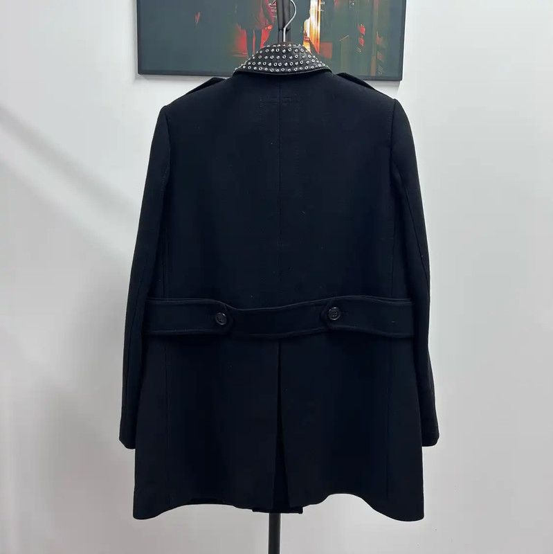 Burberry Burberry Women's Black Wool Long Coat Size L / US 10 / IT 46 - 2 Thumbnail