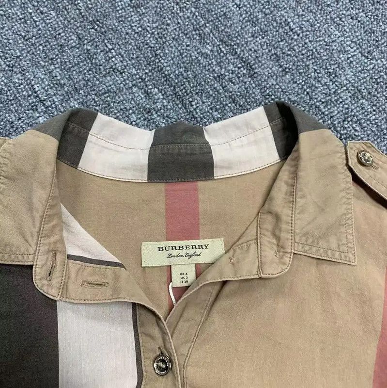 Burberry Burberry Brown Cotton Women's Dress Size S Size S / US 4 / IT 40 - 3 Thumbnail