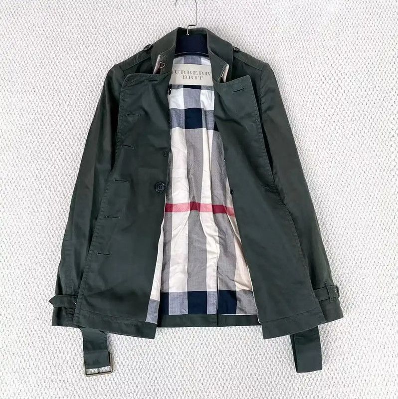 Burberry Burberry Military Green Mid-Length Trench Coat Size S / US 4 / IT 40 - 4 Thumbnail