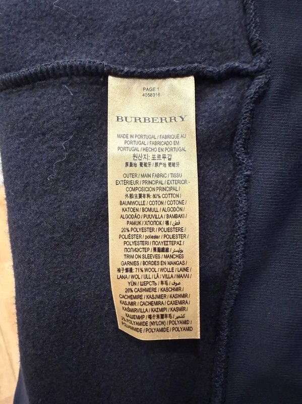 Burberry Burberry Women's Dark Blue Long Sleeve Sweatshirt Size S / US 4 / IT 40 - 6 Thumbnail
