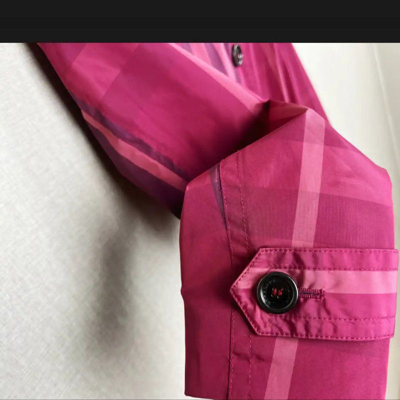 Burberry Burberry Pink Polyester Women's Trench Coat Size ONE SIZE - 3 Thumbnail