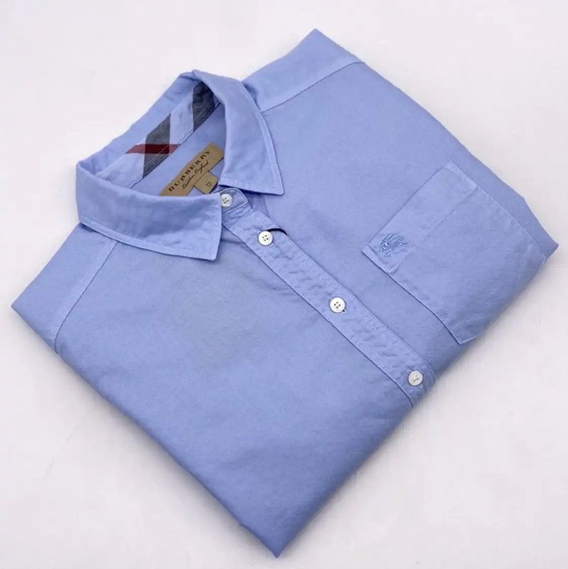 Burberry Burberry Blue Cotton Long Sleeve Shirt XS Size XS / US 0-2 / IT 36-38 - 9 Thumbnail