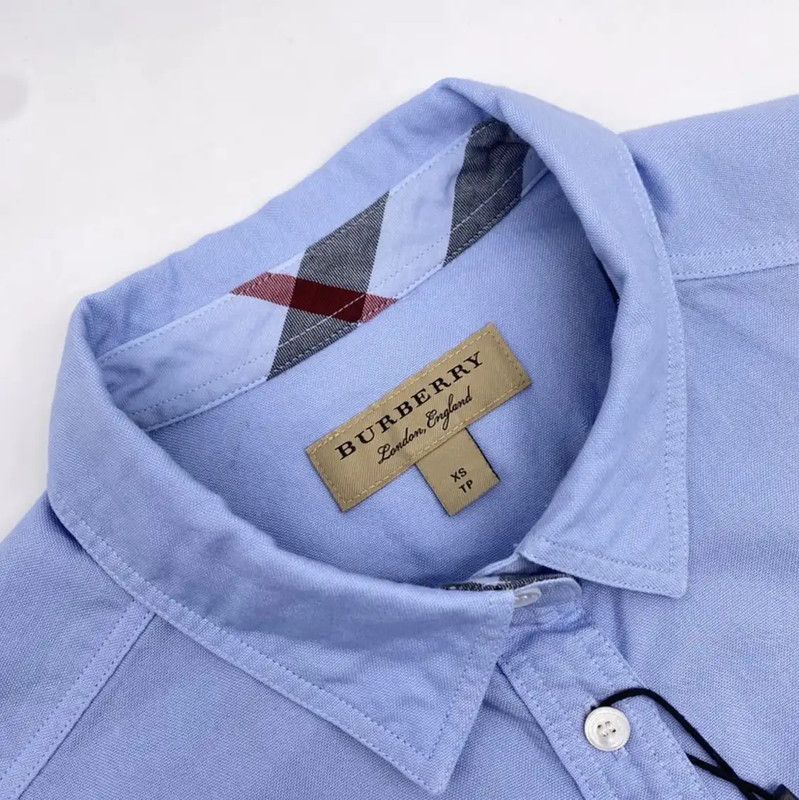 Burberry Burberry Blue Cotton Long Sleeve Shirt XS Size XS / US 0-2 / IT 36-38 - 4 Thumbnail
