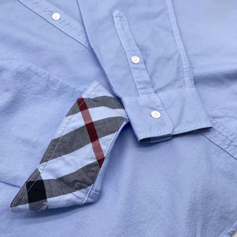 Burberry Burberry Blue Cotton Long Sleeve Shirt XS Size XS / US 0-2 / IT 36-38 - 7 Thumbnail