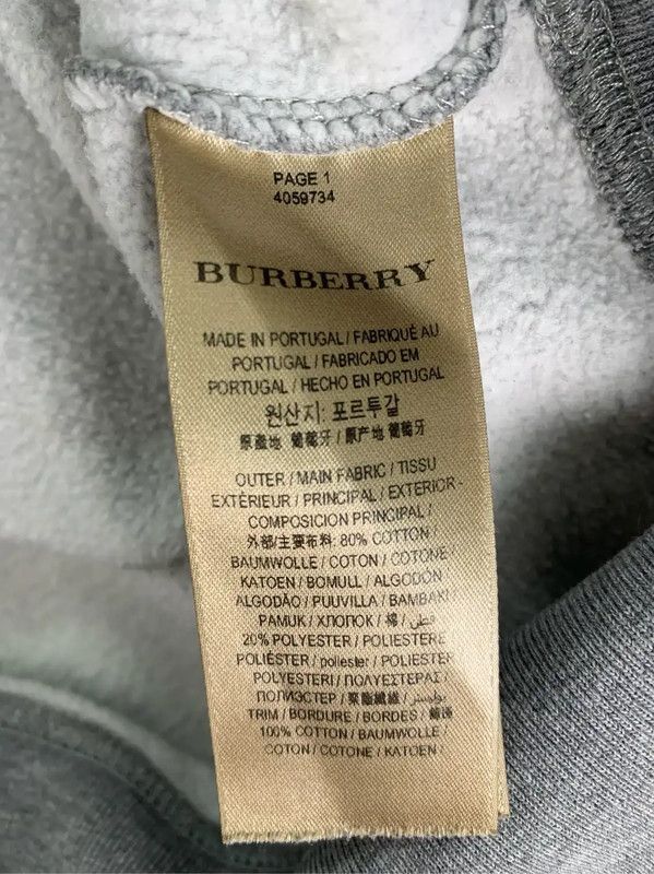 Burberry Burberry Gray Cotton Women's Sweatshirt Size S / US 4 / IT 40 - 7 Thumbnail