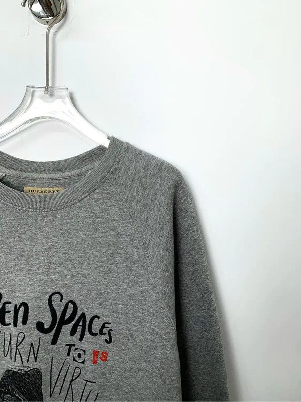 Burberry Burberry Gray Cotton Women's Sweatshirt Size S / US 4 / IT 40 - 3 Thumbnail