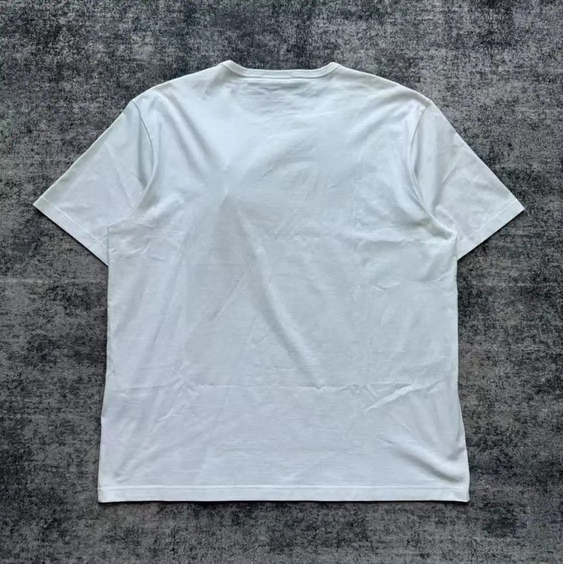 Burberry Burberry White Cotton T-Shirt with Brooch Detail Size M / US 6-8 / IT 42-44 - 2 Thumbnail