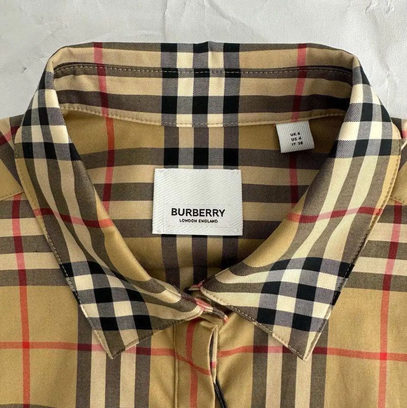 Burberry Burberry Khaki Cotton Women's Shirt Size S / US 4 / IT 40 - 3 Thumbnail