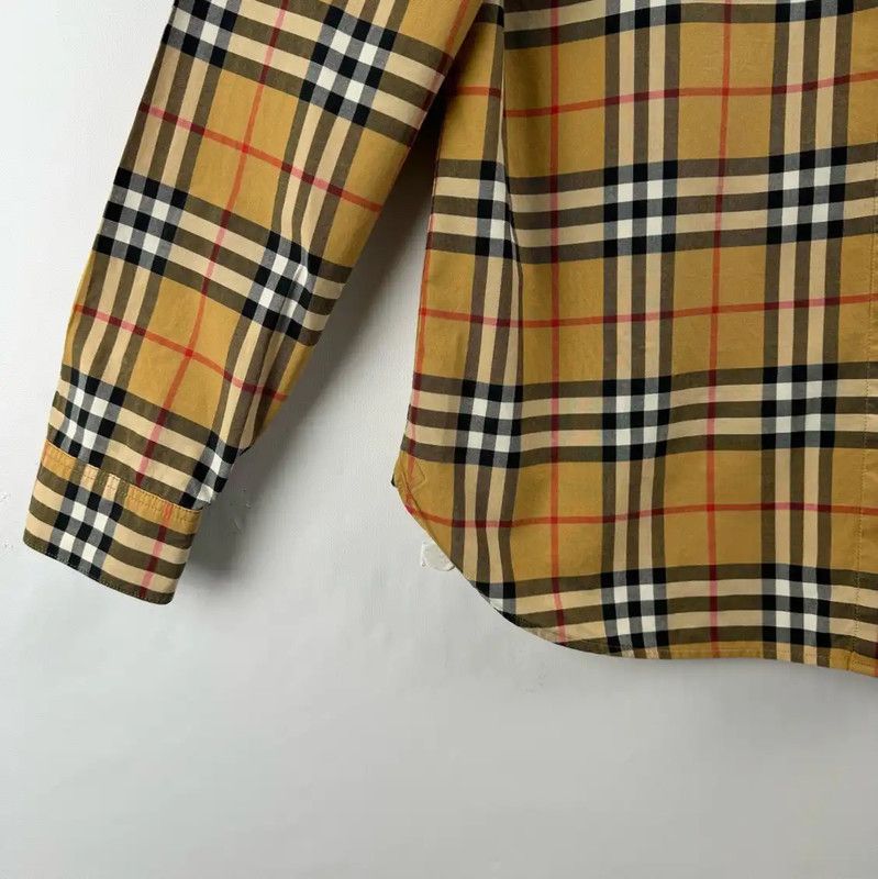 Burberry Burberry Women's Beige Check Cotton Shirt Size S / US 4 / IT 40 - 6 Thumbnail