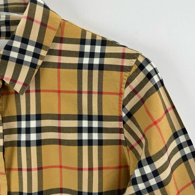 Burberry Burberry Women's Beige Check Cotton Shirt Size S / US 4 / IT 40 - 5 Thumbnail