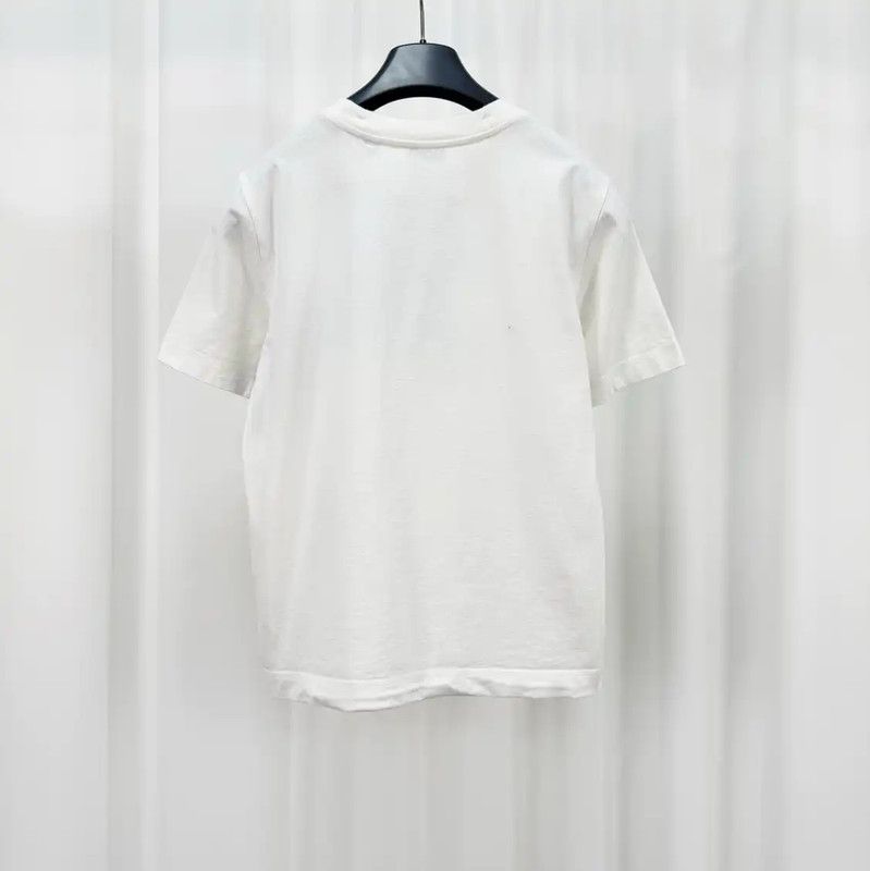 Burberry Burberry White Cotton Print Logo T-Shirt Size S / US 4 / IT 40 - 2 Thumbnail