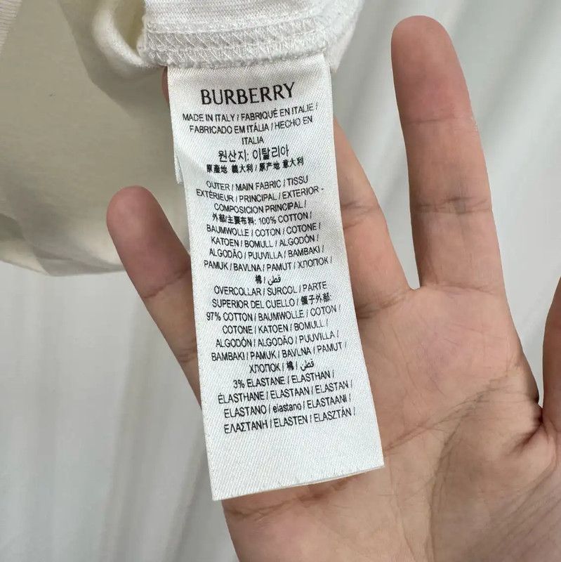 Burberry Burberry White Cotton Print Logo T-Shirt Size S / US 4 / IT 40 - 7 Thumbnail