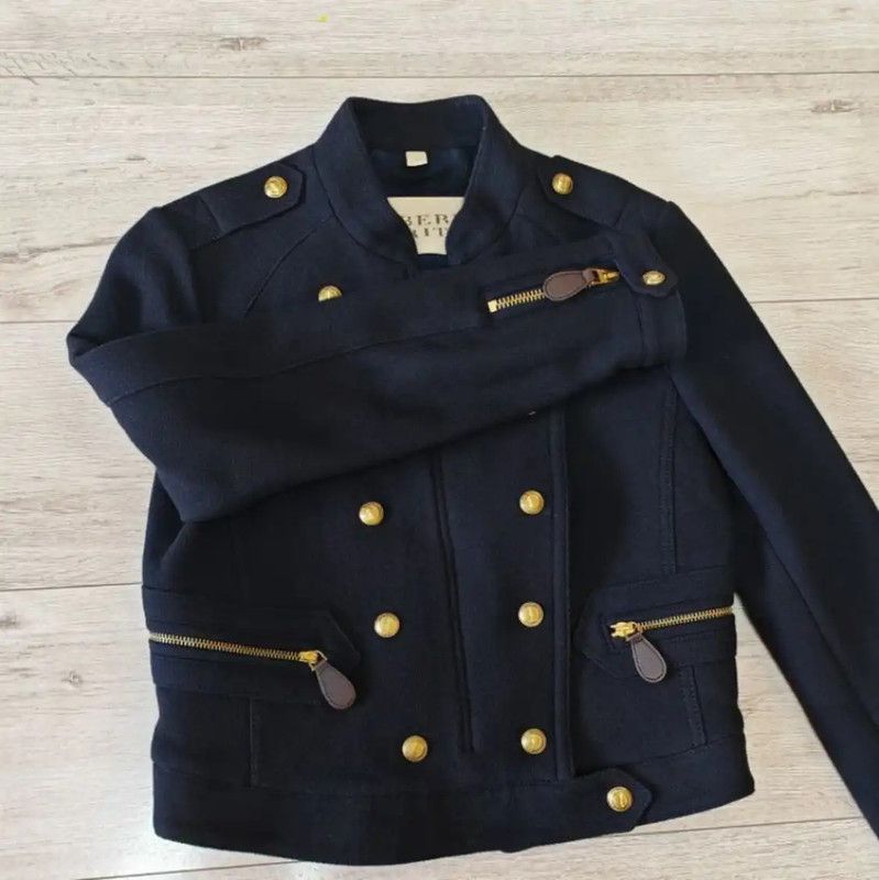 Burberry Burberry Women's Navy Wool Logo Jacket Size M / US 6-8 / IT 42-44 - 9 Thumbnail