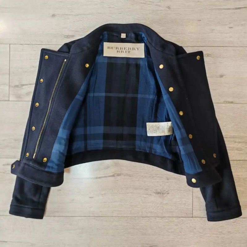 Burberry Burberry Women's Navy Wool Logo Jacket Size M / US 6-8 / IT 42-44 - 4 Thumbnail