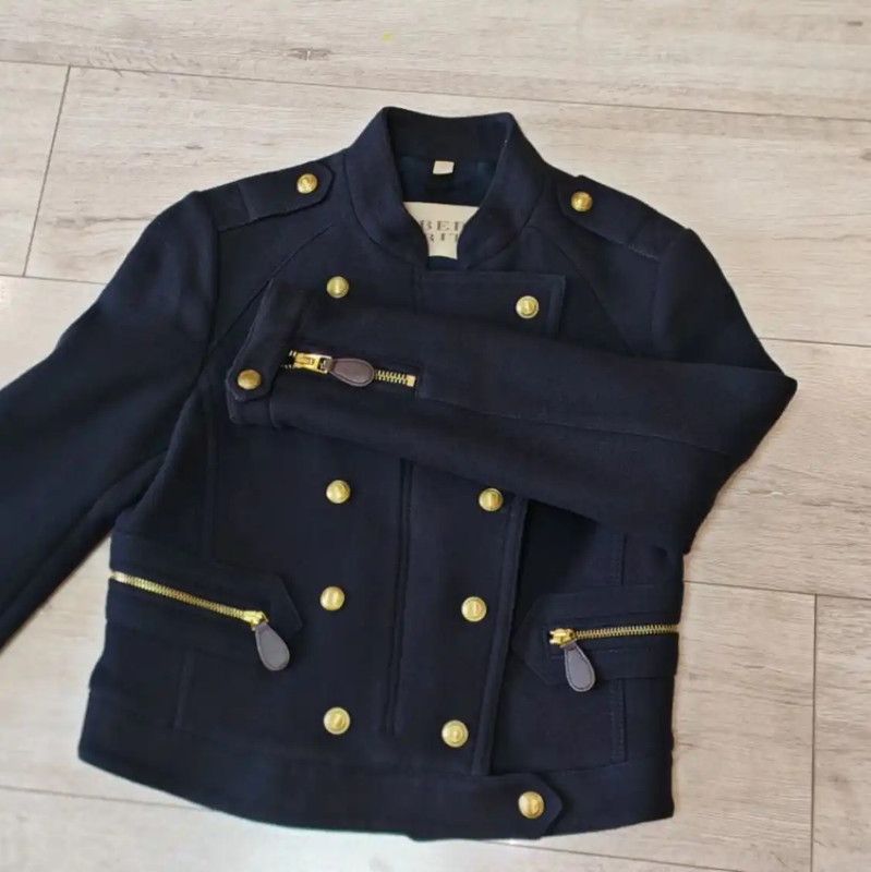 Burberry Burberry Women's Navy Wool Logo Jacket Size M / US 6-8 / IT 42-44 - 10 Thumbnail