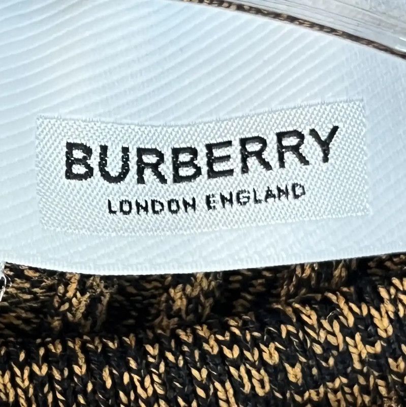 Burberry Burberry Brown Knit Cotton Blend Sweater Size S / US 4 / IT 40 - 4 Thumbnail
