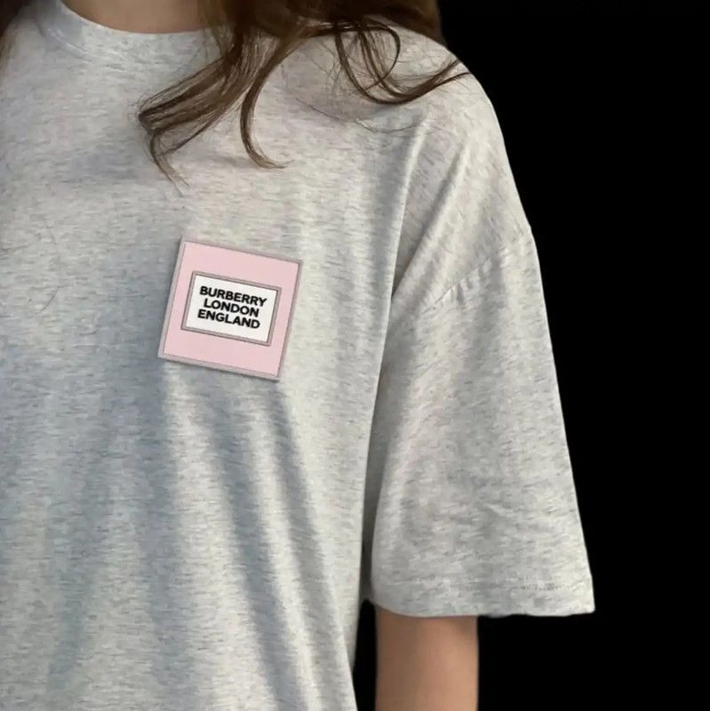 Burberry Burberry Summer Gray Cotton Short Sleeve Tee Size ONE SIZE - 3 Thumbnail
