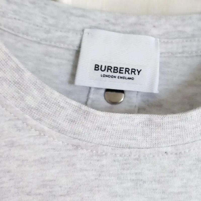 Burberry Burberry Summer Gray Cotton Short Sleeve Tee Size ONE SIZE - 9 Thumbnail