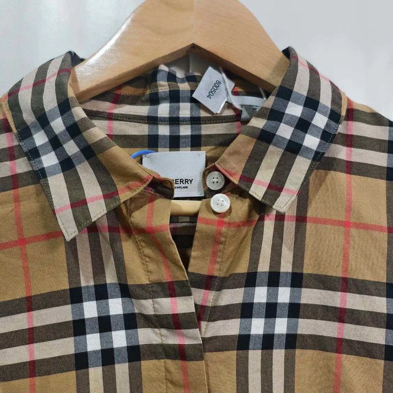 Burberry Burberry Long Sleeve Khaki Cotton Shirt Size L / US 10 / IT 46 - 3 Thumbnail