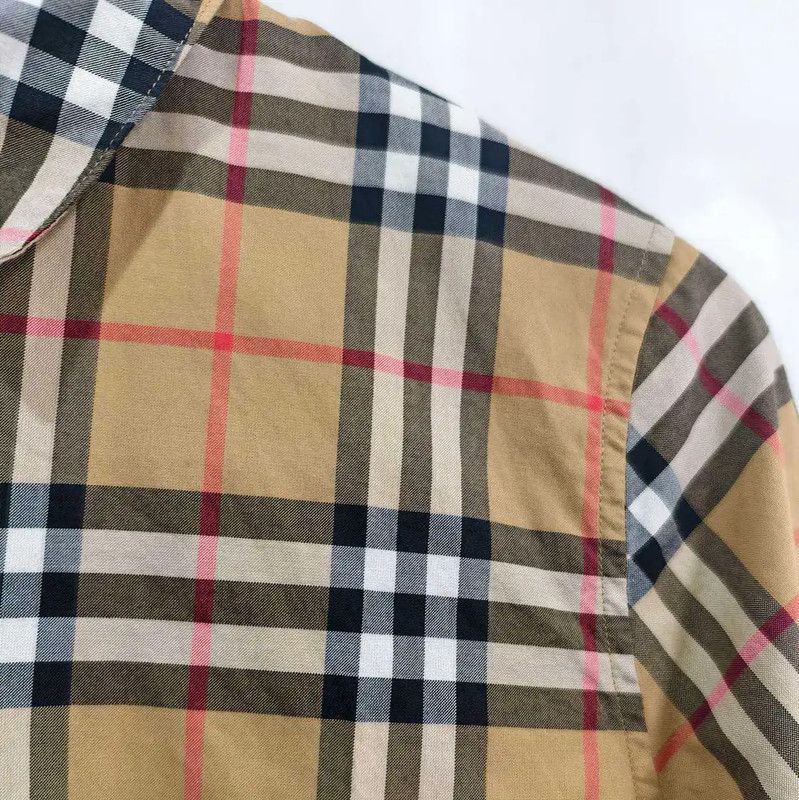 Burberry Burberry Long Sleeve Khaki Cotton Shirt Size L / US 10 / IT 46 - 5 Thumbnail