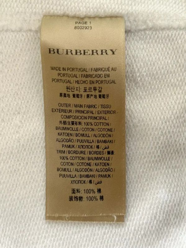 Burberry Burberry Women's Casual White Cotton Sweatshirt Size M / US 6-8 / IT 42-44 - 7 Thumbnail