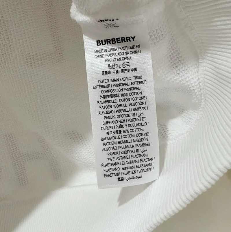 Burberry Burberry Logo Print White Long Sleeve T-Shirt Size S / US 4 / IT 40 - 6 Thumbnail