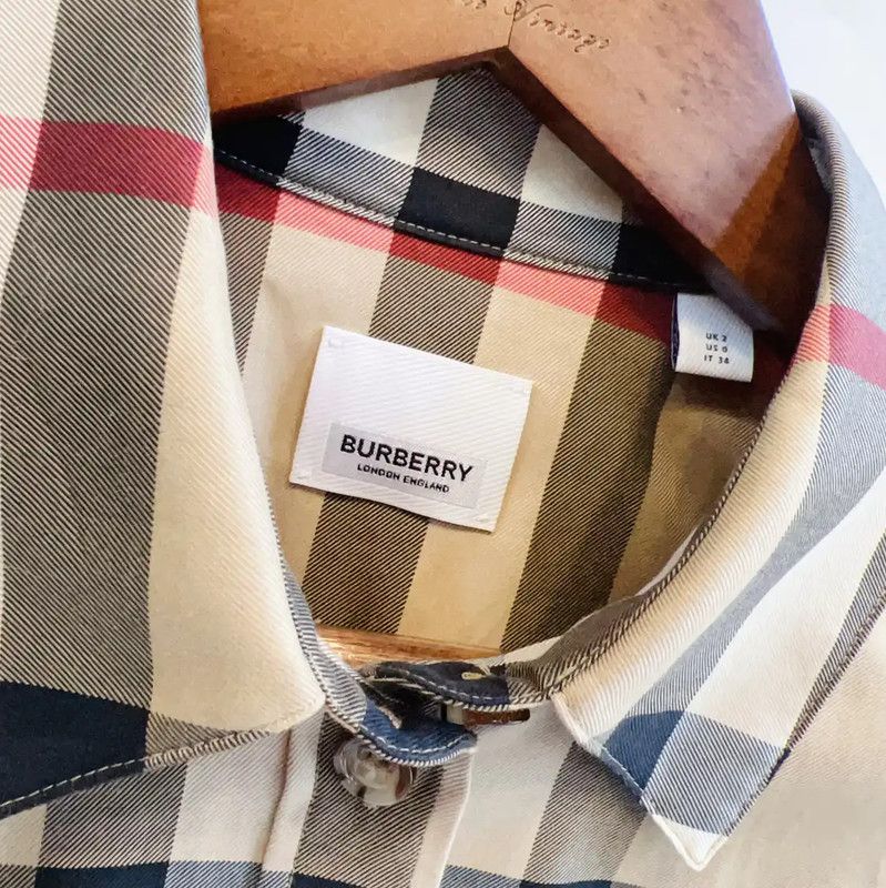 Burberry Burberry Khaki Cotton Long Sleeve Shirt Size S / US 4 / IT 40 - 3 Thumbnail