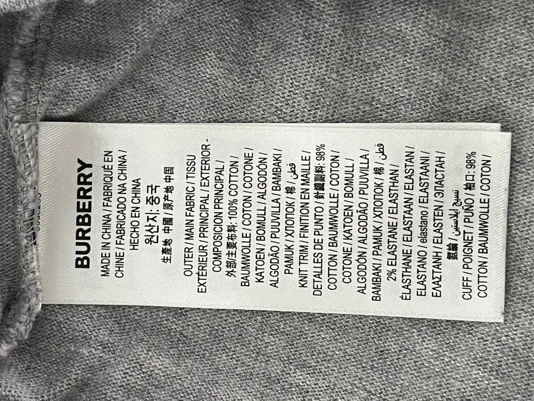Burberry Burberry Gray Cotton Women's Sweatshirt Size S / US 4 / IT 40 - 6 Thumbnail
