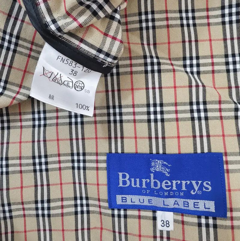 Burberry Burberry Khaki Cotton Plaid Long Sleeve Cardigan Size M / US 6-8 / IT 42-44 - 6 Thumbnail