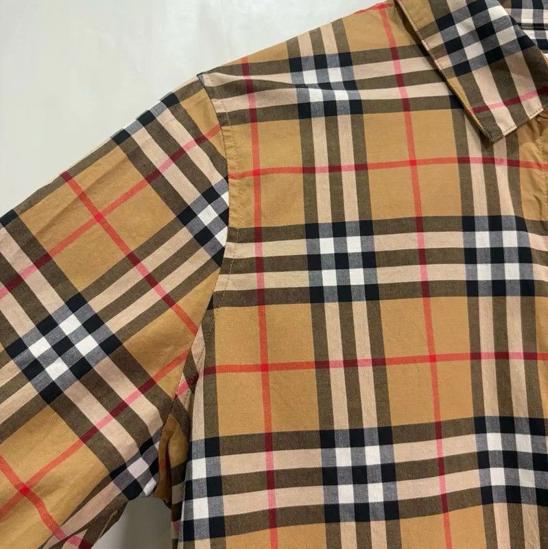 Burberry Burberry Long Sleeve Cotton Shirt in Khaki Size XL / US 12-14 / IT 48-50 - 4 Thumbnail
