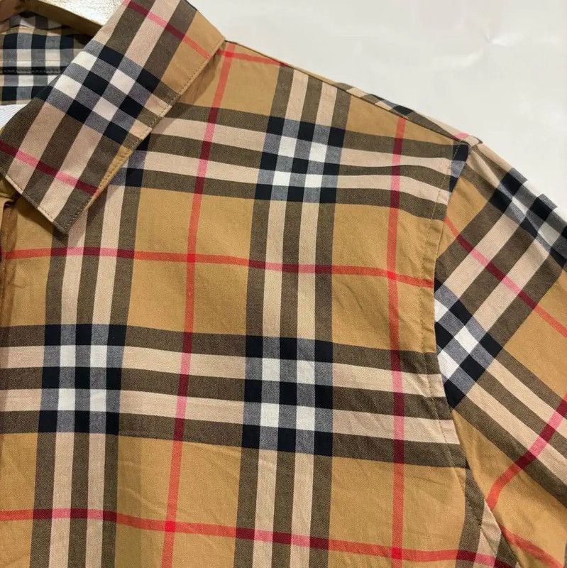 Burberry Burberry Long Sleeve Cotton Shirt in Khaki Size XL / US 12-14 / IT 48-50 - 5 Thumbnail