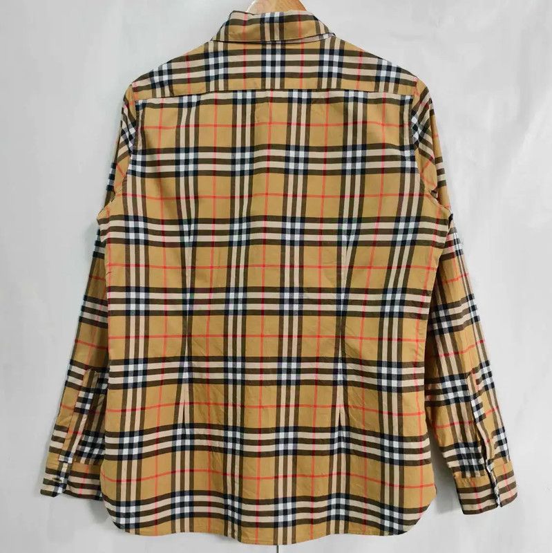 Burberry Burberry Long Sleeve Cotton Shirt in Khaki Size XL / US 12-14 / IT 48-50 - 2 Thumbnail