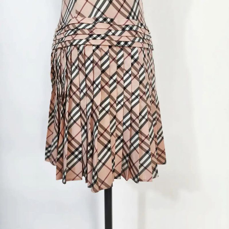Burberry Burberry Pink Cotton Blend Plaid Dress Size M / US 6-8 / IT 42-44 - 4 Thumbnail