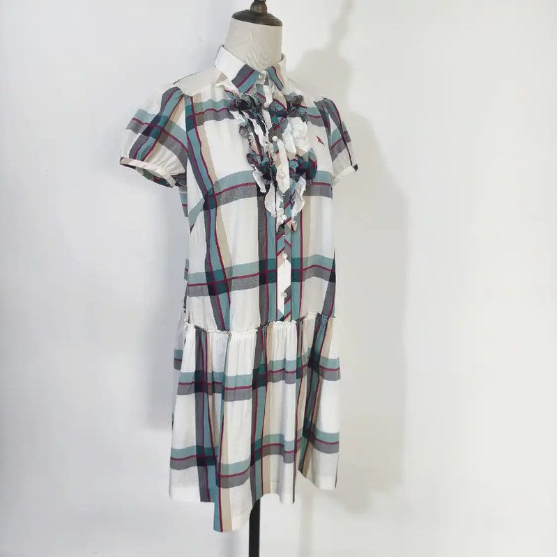 Burberry Burberry Summer Cotton Plaid Dress Size M / US 6-8 / IT 42-44 - 6 Thumbnail