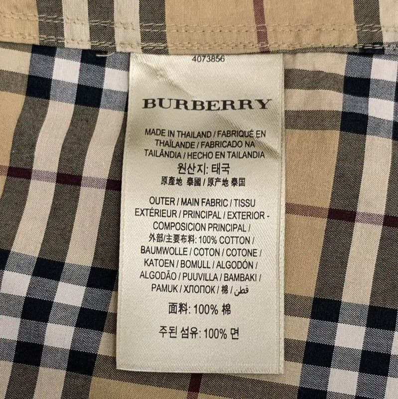 Burberry Burberry Brown Checked Cotton Shirt Size XS / US 0-2 / IT 36-38 - 6 Thumbnail