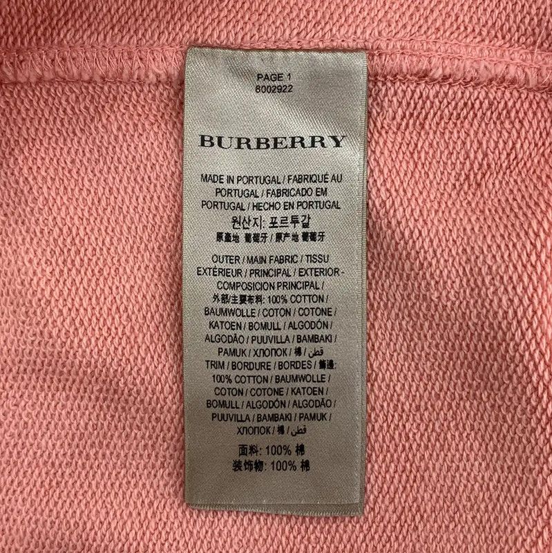 Burberry Burberry Pink Cotton Women's Sweatshirt Size S / US 4 / IT 40 - 6 Thumbnail