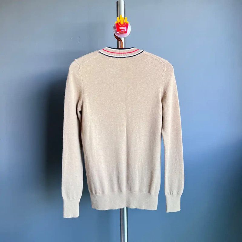 Burberry Burberry Women's Wool Knit Sweater in Khaki Size XXS / US 00 / IT 34 - 2 Thumbnail