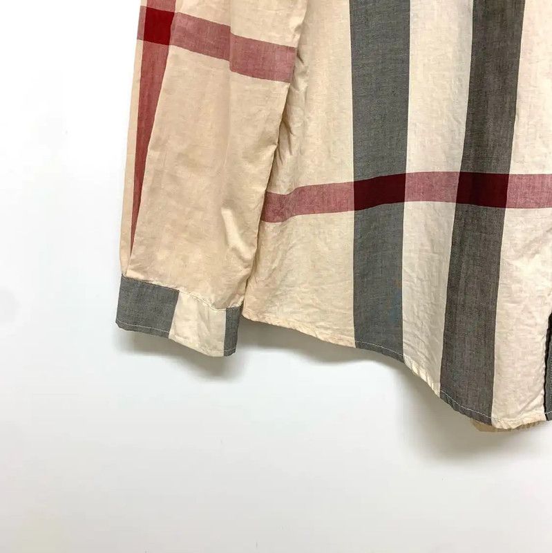Burberry Burberry Beige Check Long Sleeve Shirt Size S / US 4 / IT 40 - 3 Thumbnail