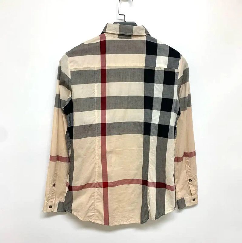 Burberry Burberry Beige Check Long Sleeve Shirt Size S / US 4 / IT 40 - 2 Thumbnail