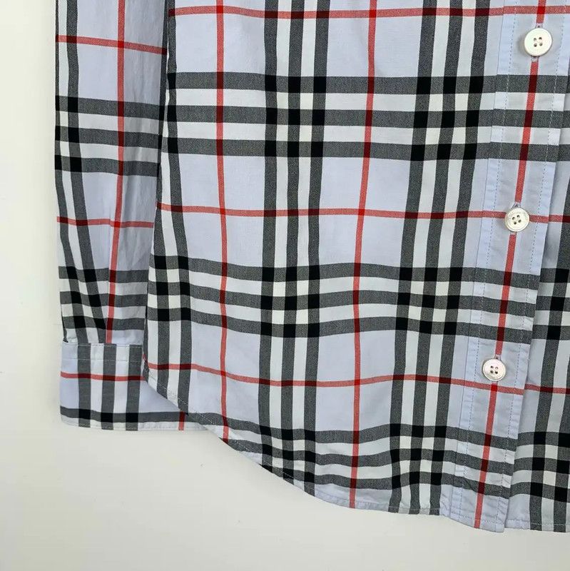 Burberry Burberry Blue Cotton Check Shirt for Women Size XXS / US 00 / IT 34 - 4 Thumbnail