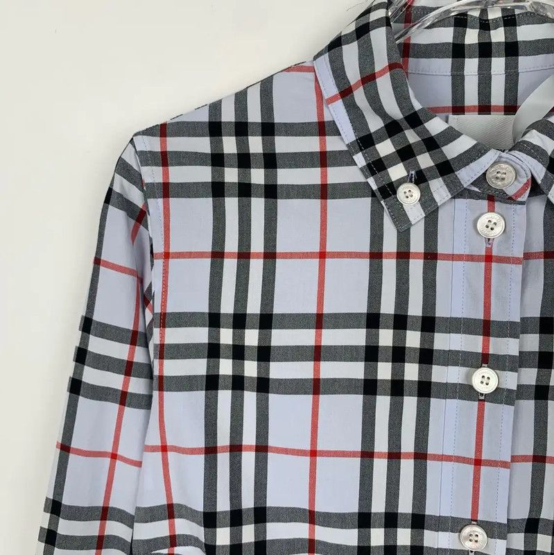Burberry Burberry Blue Cotton Check Shirt for Women Size XXS / US 00 / IT 34 - 3 Thumbnail