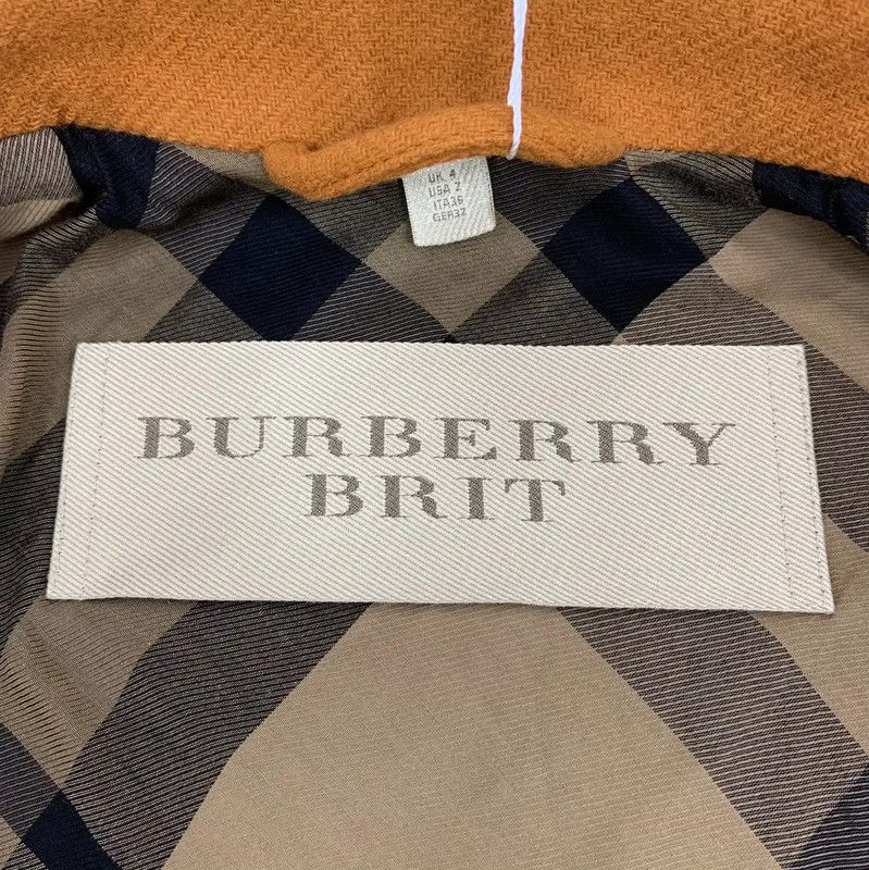 Burberry Burberry Orange Wool Ladies Coat (Size XS) Size XS / US 0-2 / IT 36-38 - 5 Thumbnail
