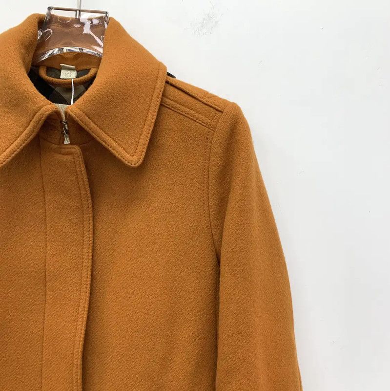 Burberry Burberry Orange Wool Ladies Coat (Size XS) Size XS / US 0-2 / IT 36-38 - 3 Thumbnail