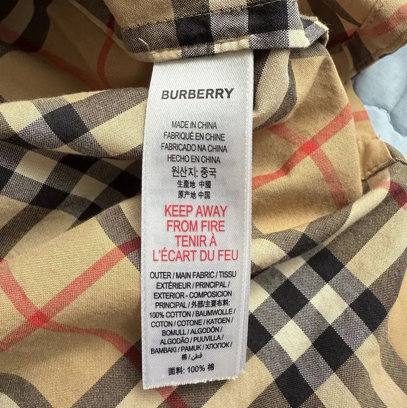 Burberry Burberry Long Sleeve Cotton Check Shirt Size L / US 10 / IT 46 - 6 Thumbnail
