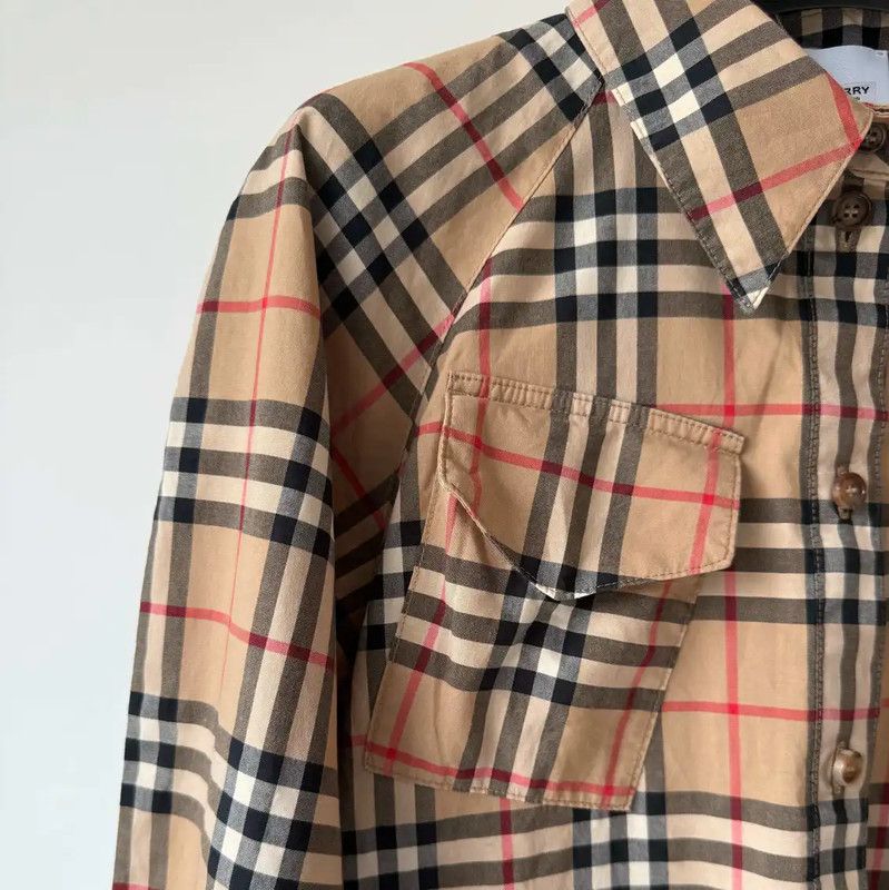 Burberry Burberry Long Sleeve Cotton Check Shirt Size L / US 10 / IT 46 - 3 Thumbnail