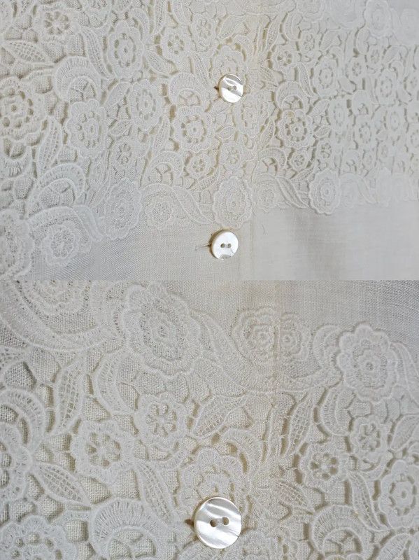 Burberry Burberry Summer Beige Lace Embroidered Short Sleeve Shirt Size M / US 6-8 / IT 42-44 - 5 Thumbnail